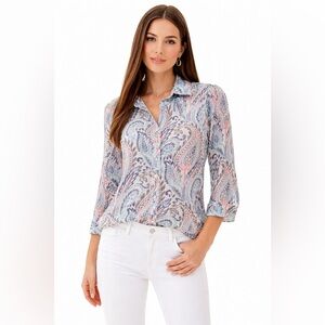 Chino Paisley Boho Button Down Shirt NWOT ✨